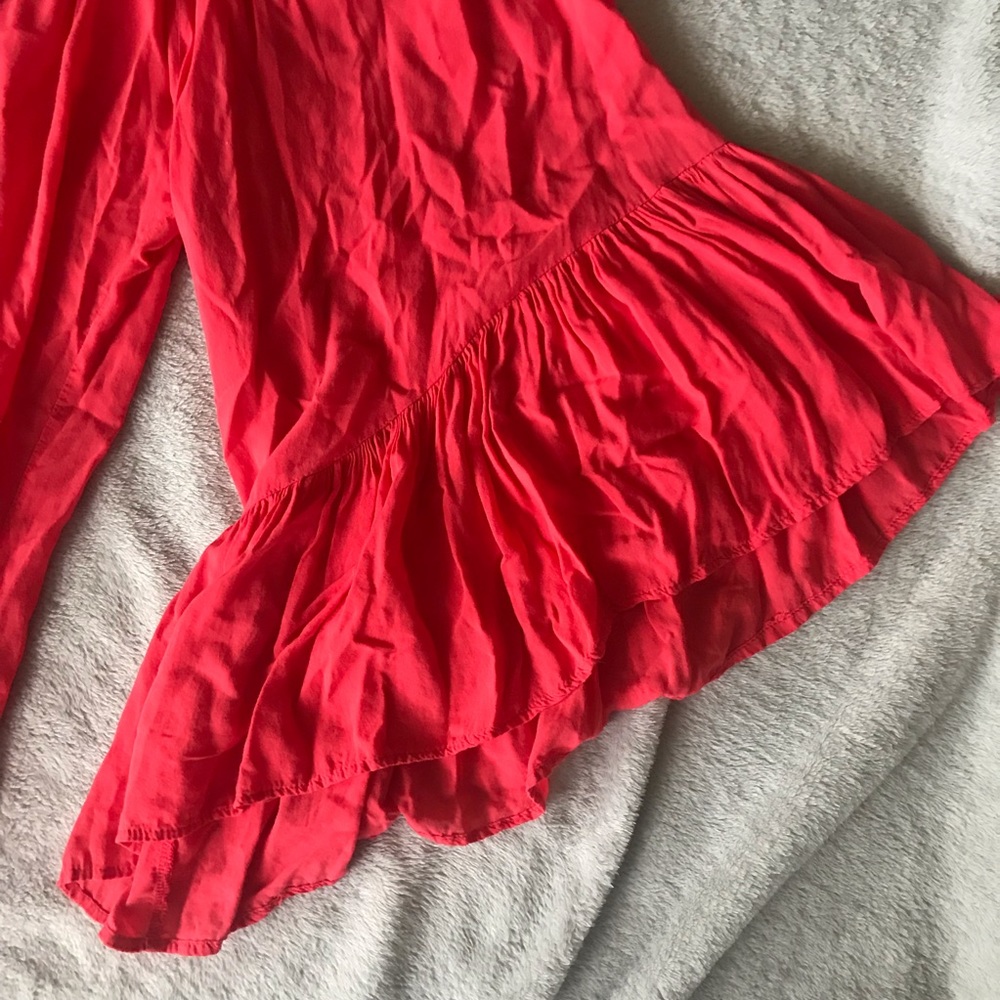 Altar'd State Off Shoulder Bell Sleeve top OS - Picture 2 of 6